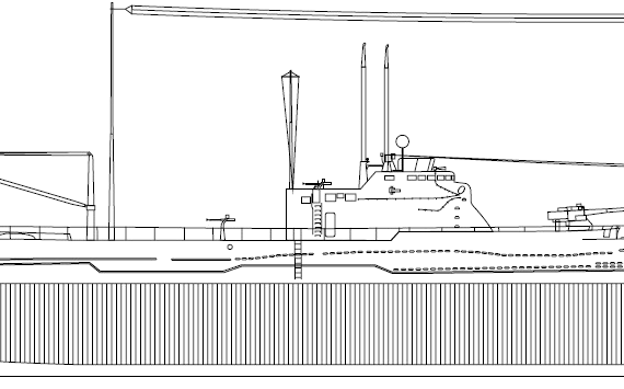 Ship IJN I-7 [Submarine] (1937) - drawings, dimensions, figures
